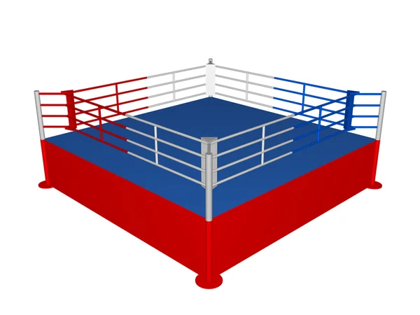 Red-blue boxing ring — Stock Photo, Image