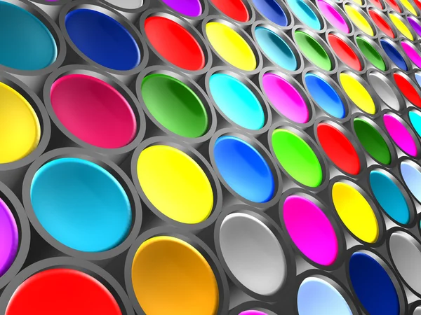 Cans of paint — Stock Photo, Image