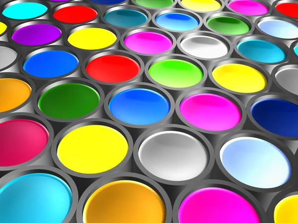 Cans of paint — Stock Photo, Image