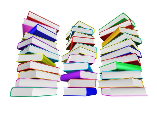 Pila di libri multicolori — Foto Stock