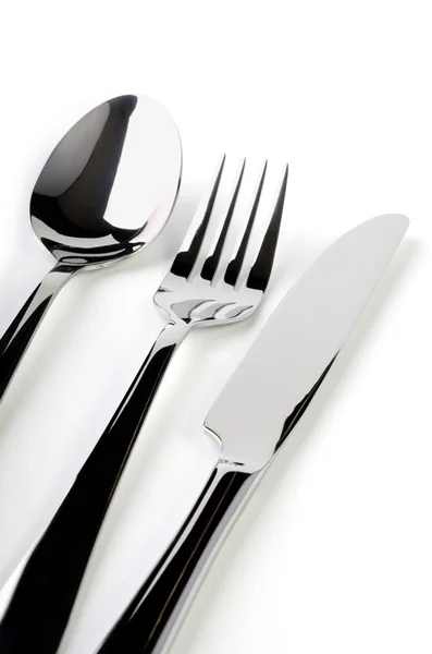 Spoon, fork, knife closeup — Stock Photo, Image