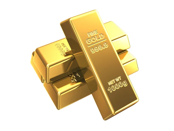 Gold bars in stack — Stock Photo, Image