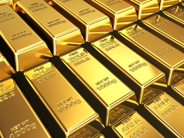 Barras de ouro closeup — Fotografia de Stock