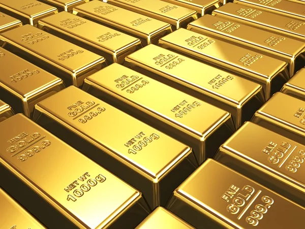 Gold bars closeup — Stock Photo, Image