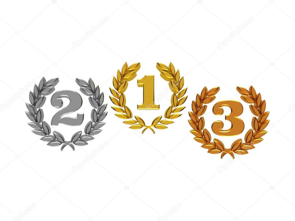 Numbers in a laurel wreaths