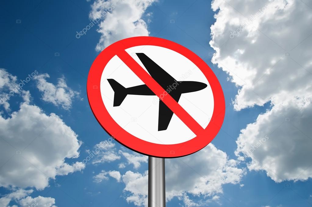 Sign to ban flights