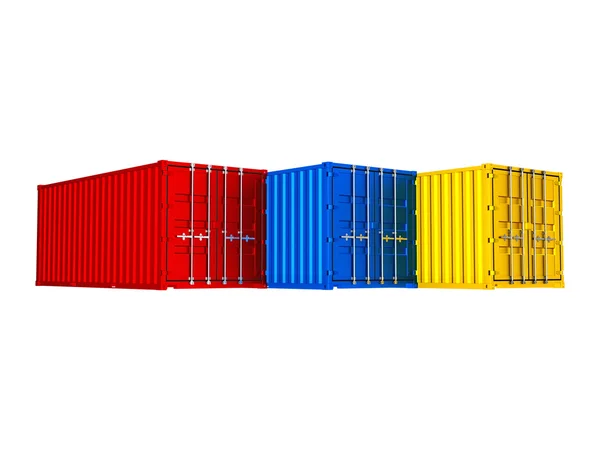 Kleurrijke cargo containers — Stockfoto