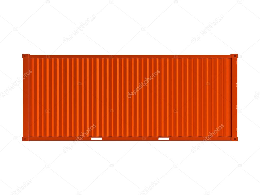 Orange sea container