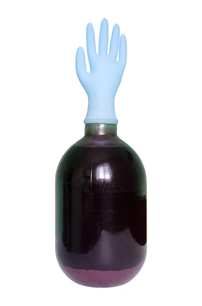 玻璃瓶酒 — 图库照片