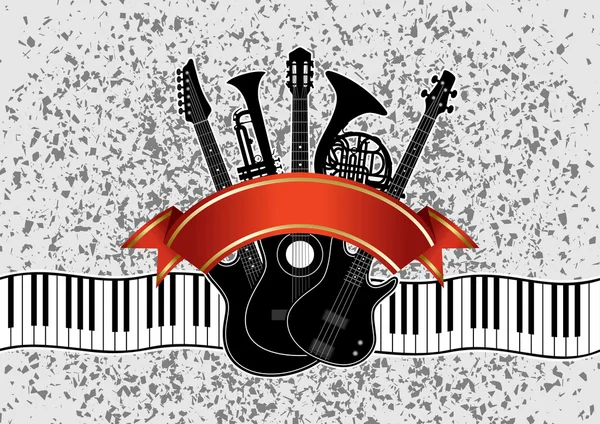 Establecer instrumentos musicales — Vector de stock