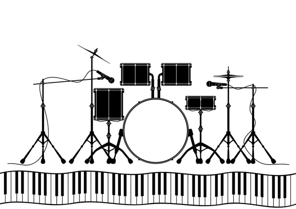 Jeu de tambour en vecteur — Image vectorielle