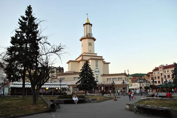 Central square of the city Ivano-Frankovsk — Stock Photo, Image