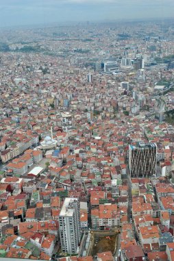 İstanbul şehir manzarası yüksek binadan