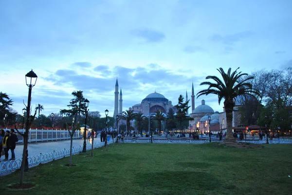 Mesquita Azul Noite Istambul — Fotografia de Stock