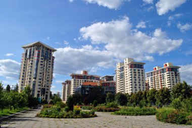 Apartman kompleksi içinde Kiev
