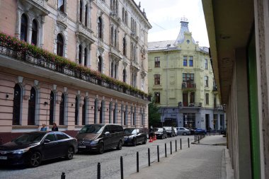 Lviv şehrinde dar bir cadde