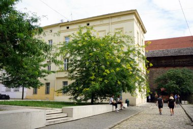 Eski şehir Lviv 'de sessiz bir yer.