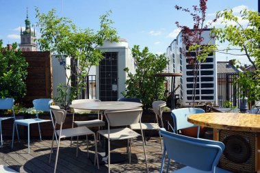 Modern terasın güzel manzarası