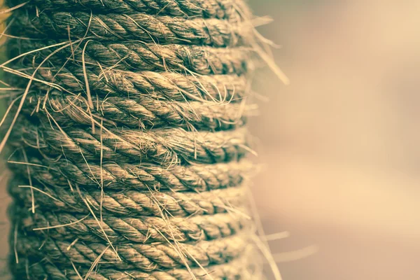 Strip of raw rope textured for background. Vintage style. — Stock Photo, Image