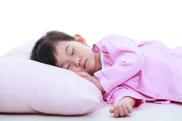 Concepto de niños sanos. primer plano de asiático chica durmiendo pacíficamente . —  Fotos de Stock