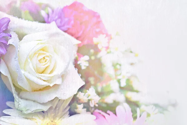 White rose flower high key abstract and soft color — Stock Photo, Image