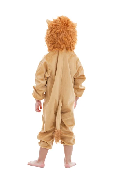 Cute little child dressed in lion suit — Stock Photo, Image