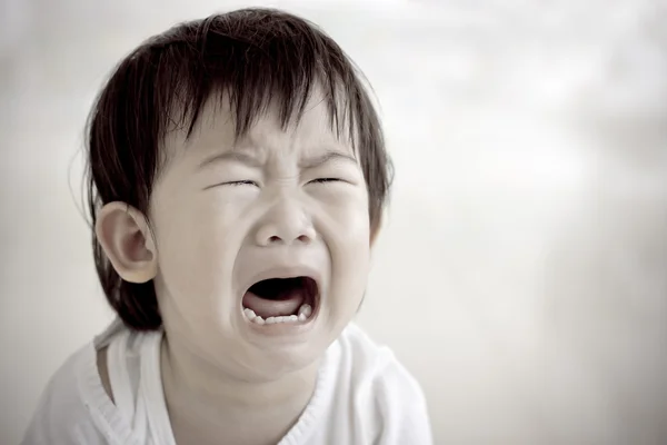 Pequeña chica asiática (tailandés) llorando — Foto de Stock