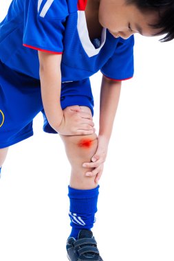 Çocuk diz bir çürük ve acı