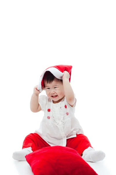 Feliz Natal menina pálido feliz — Fotografia de Stock