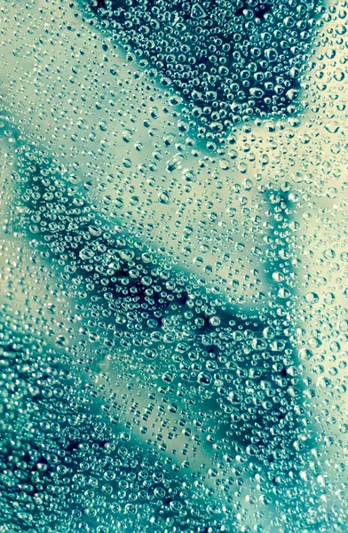 Macro. Closeup toile d'araignée avec gouttes de rosée. Contexte abstrait . — Photo