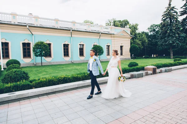 Boda Limón Novio Con Novia Vestido Novia — Foto de Stock