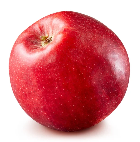 Dojrzałe Czerwone Jabłko Odizolowane Białym Tle Jabłko Ścieżką Wycinania Apple — Zdjęcie stockowe