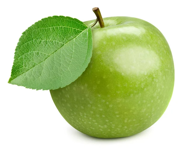 Ett Grönt Äpple Apple Full Makro Skjuta Frukt Hälsosam Mat — Stockfoto