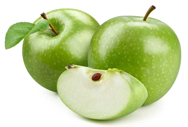 Una Manzana Verde Manzana Macro Completa Disparar Fruta Ingrediente Alimentario — Foto de Stock