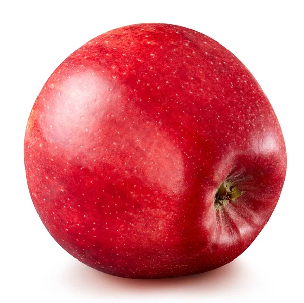 Bio Apfel Isoliert Auf Weißem Hintergrund Apfel Mit Schnittweg Schmecken — Stockfoto