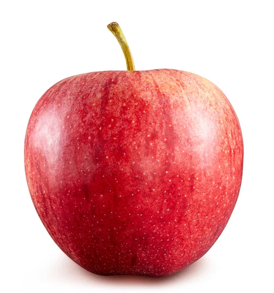 Une Pomme Rouge Isolée Sur Blanc Pleine Profondeur Champ Chemin — Photo