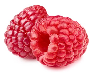 Ahududu izole. Beyaz üzerine ahududu