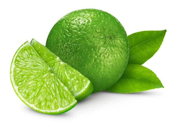 Lime isolerad. Lime på vitt — Stockfoto