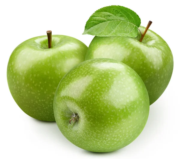 Isolated apple with leaf — Stock Photo, Image