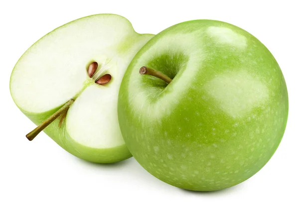 Свежие органические яблоко на белом фоне — стоковое фото