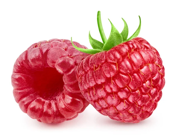 Lampone Fresco Isolato Fondo Bianco Raspberry Clipping Path Lampone Piena — Foto Stock