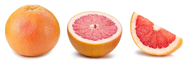 Grapefruit Isolated White Background Grapefruit Macro Studio Photo Grapefruit Clipping — Stock Photo, Image