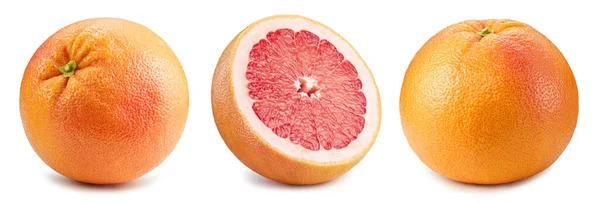 Grapefruit Collection Grapefruit Citrus Isolated Clipping Path Organic Grapefruit Macro — Stock Photo, Image