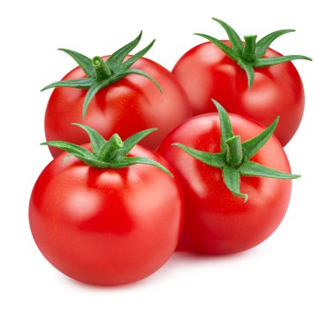 Beyaz arkaplanda izole edilmiş taze domates