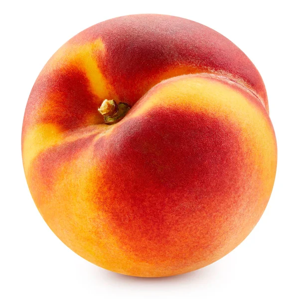 Whole peach on white background — Stock Photo, Image