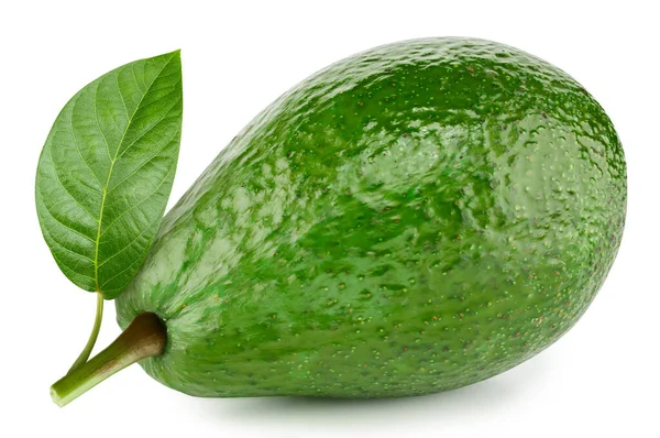 Biologische avocado geïsoleerd op witte achtergrond — Stockfoto