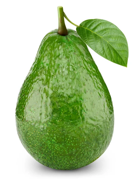 Beyaz arkaplanda izole edilmiş organik avokado — Stok fotoğraf