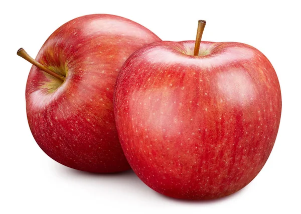 Roter Apfel Isoliert Auf Weißem Hintergrund Schneideweg Frischer Bio Apfel — Stockfoto