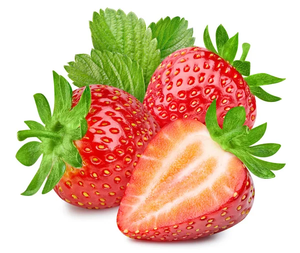 Fresh Strawberry Isolated White Background — Stock Photo, Image