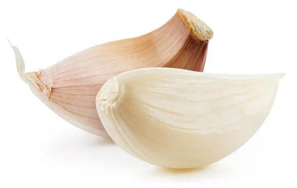 Knoblauch isoliert auf weißem Hintergrund — Stockfoto